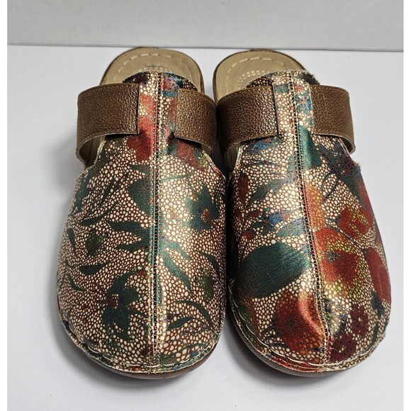 NWT ATALINA Women's #DC9016 Cut-Out Comfort Clog Mule 7.5W coral print slide on - Picture 1 of 6